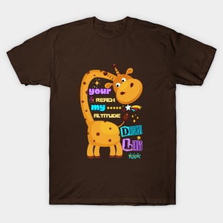 Smiling Giraffe: Reach New Heights T-Shirt